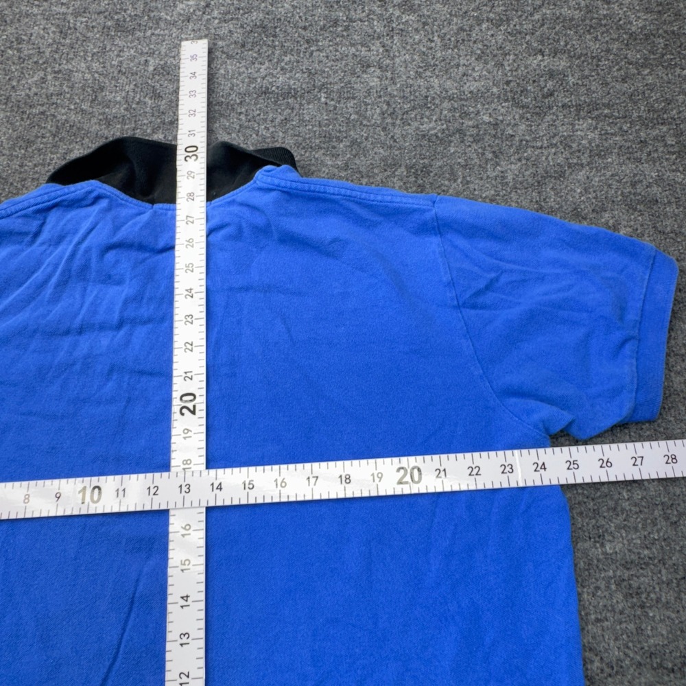 Polo Ralph Lauren Polo Mens XL Blue Black Collar Short Sleeve Pique Preppy - Picture 11 of 12